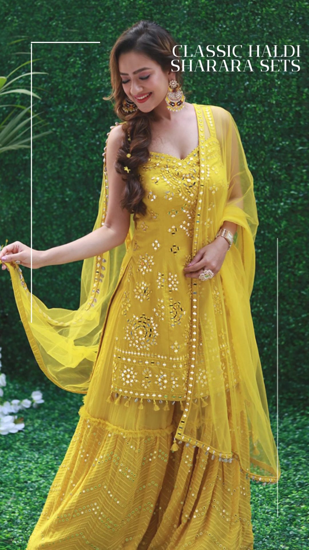 Attractive Yellow Georgette Sharara Suit For Haldi | Indian Online Ethnic  Wear Website For Women