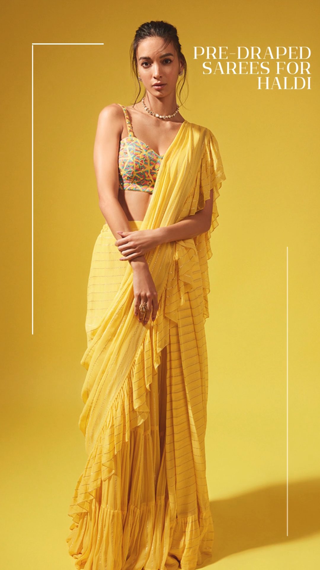 Yellow Wedding Saris 2023: Shop Haldi Function Yellow Sarees Online India |  Me99