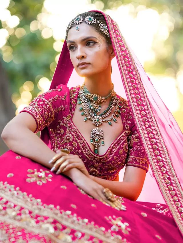 Stunning Rani Color Lehenga Combinations for Weddings 2024