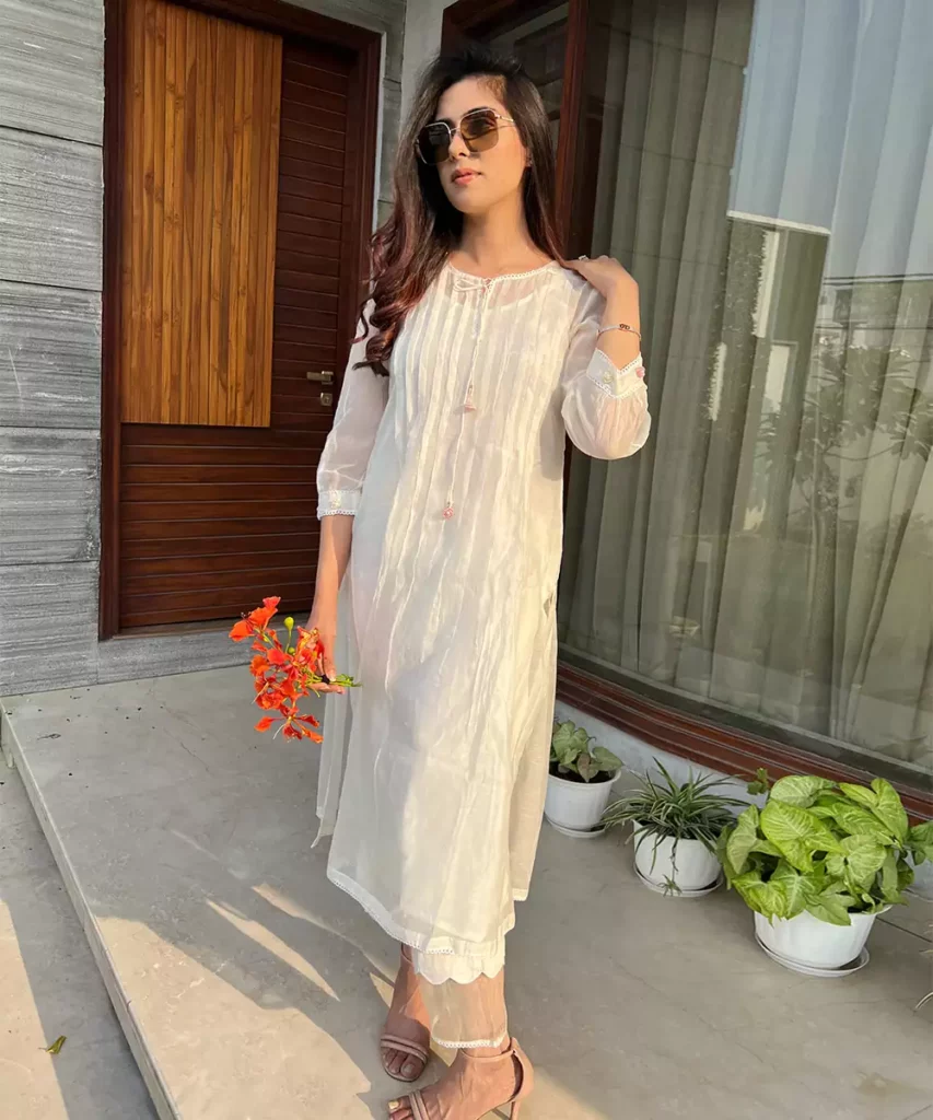 Designer White Dresses for Eid